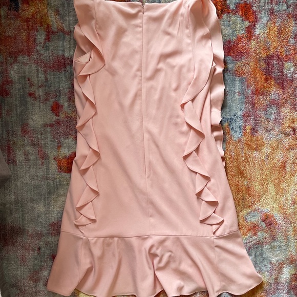 Peach Nicole Miller ruffle shift dress - Picture 4 of 5